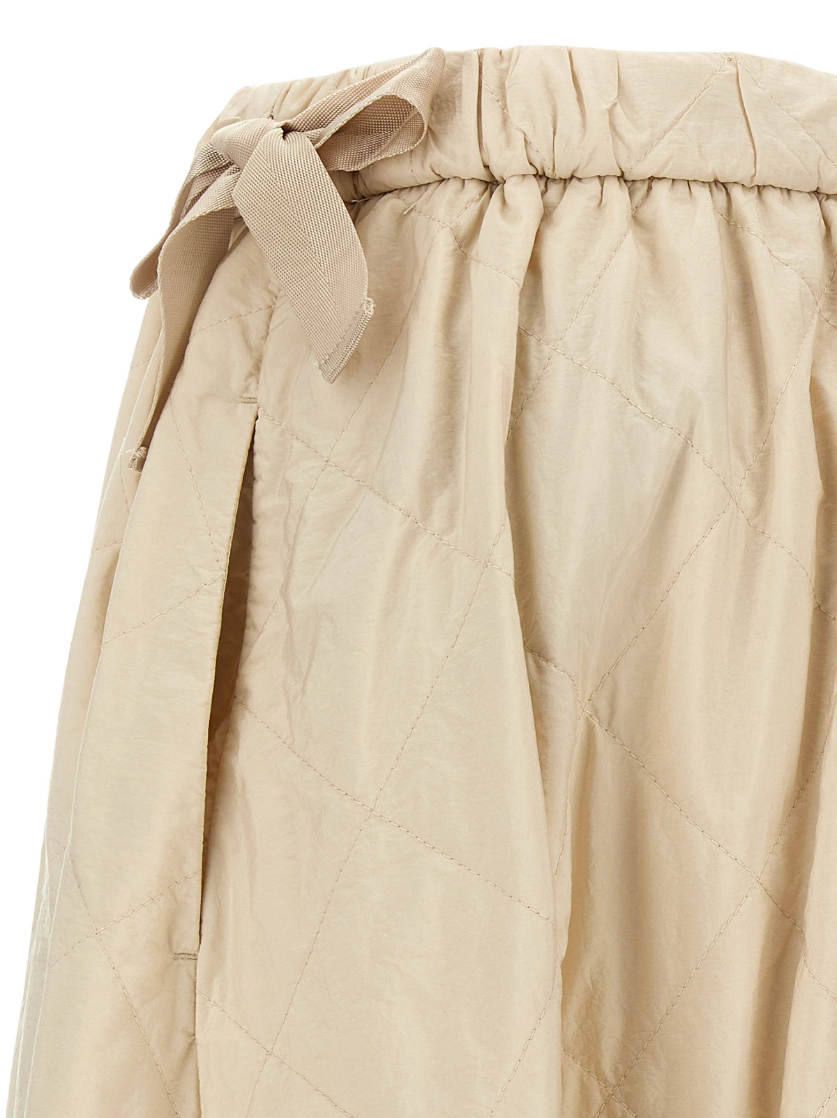 Max Mara Beige Polyamid Midirock