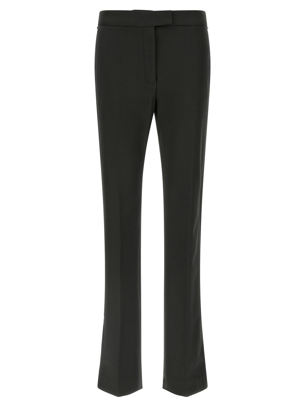 Sportmax Schwarze Hose aus reiner Schurwolle mit ausgestelltem Bein