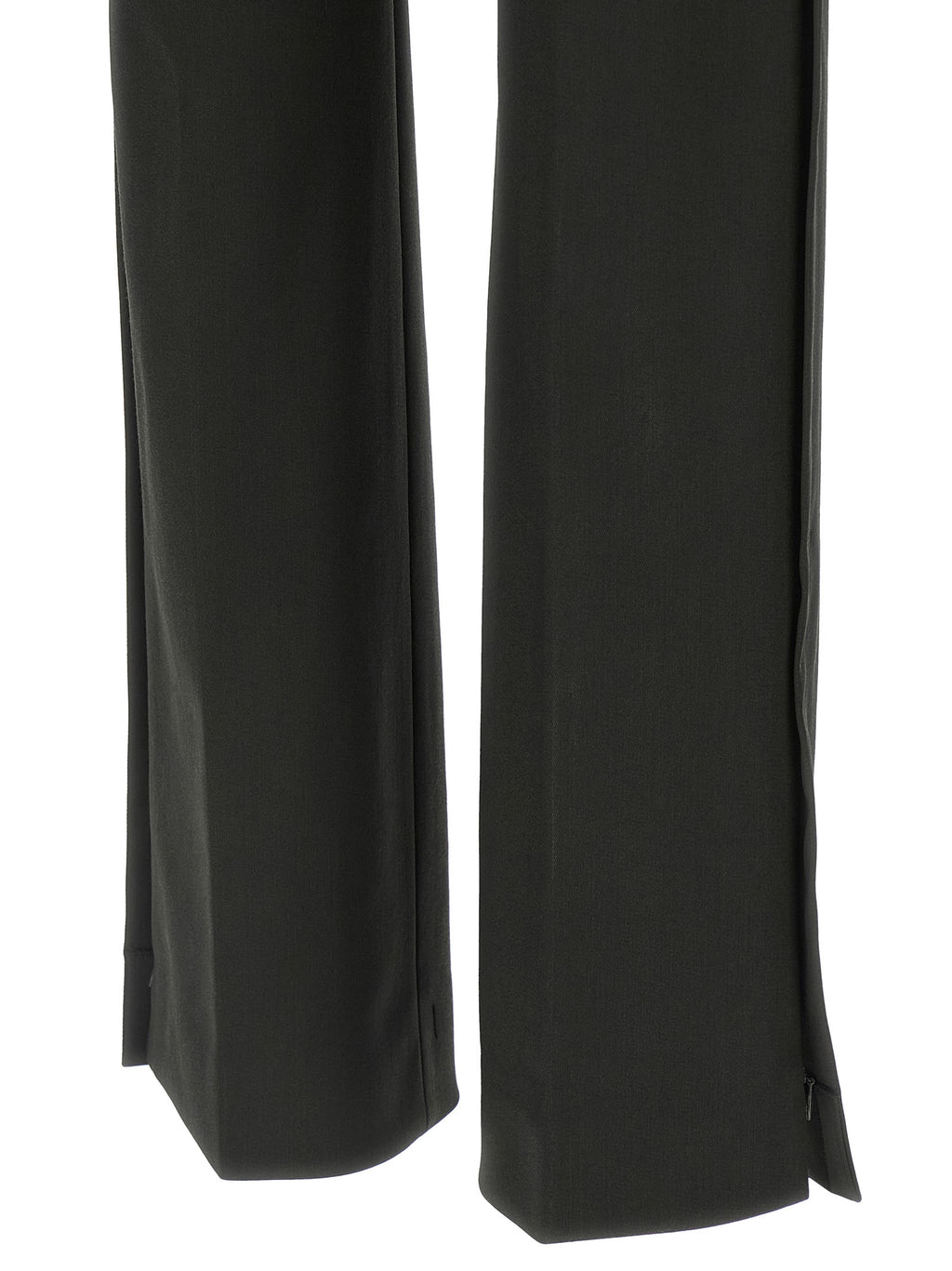 Sportmax Schwarze Hose aus reiner Schurwolle mit ausgestelltem Bein