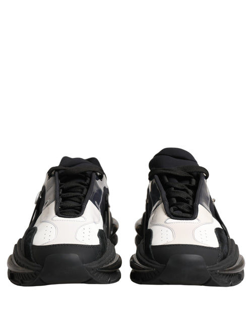 Dolce & Gabbana Weiße Schwarze Logo Airmaster Herren Sneaker Schuhe