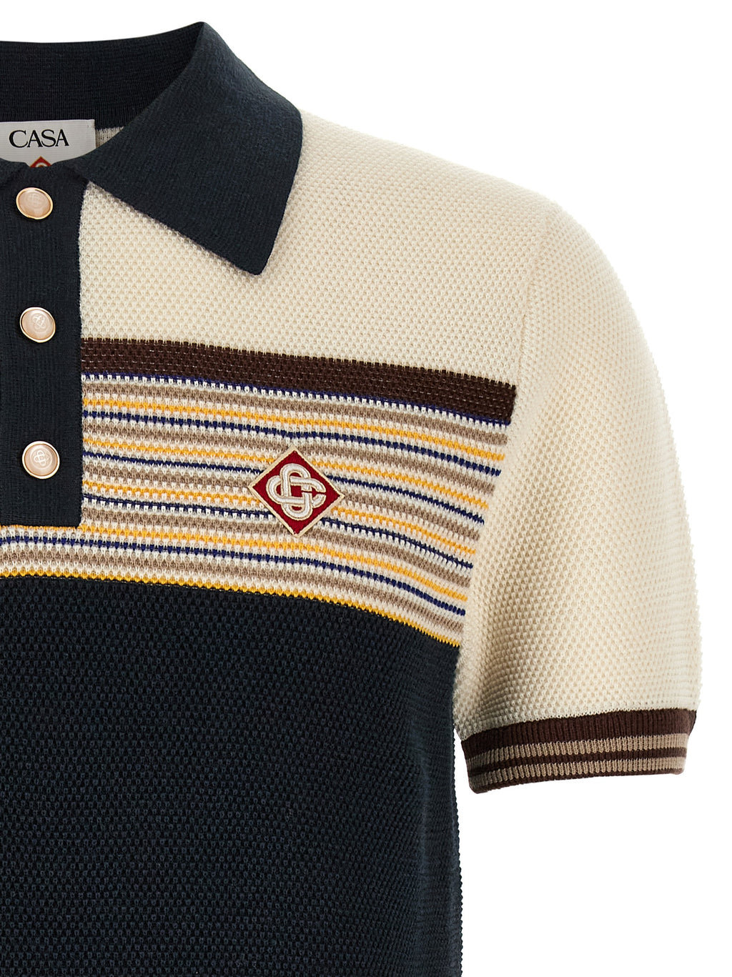 Casablanca Mehrfarbiges Polohemd aus Baumwolle