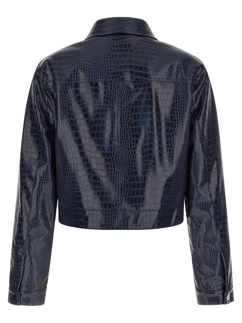 PINKO Blaue Lederjacke aus Viskose