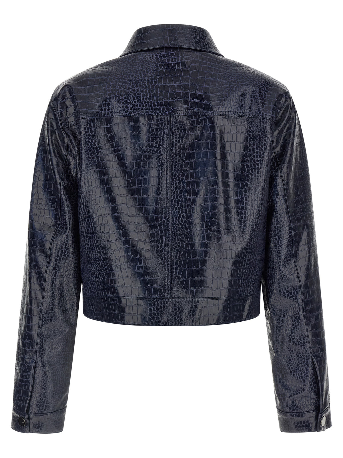 PINKO Blaue Lederjacke aus Viskose