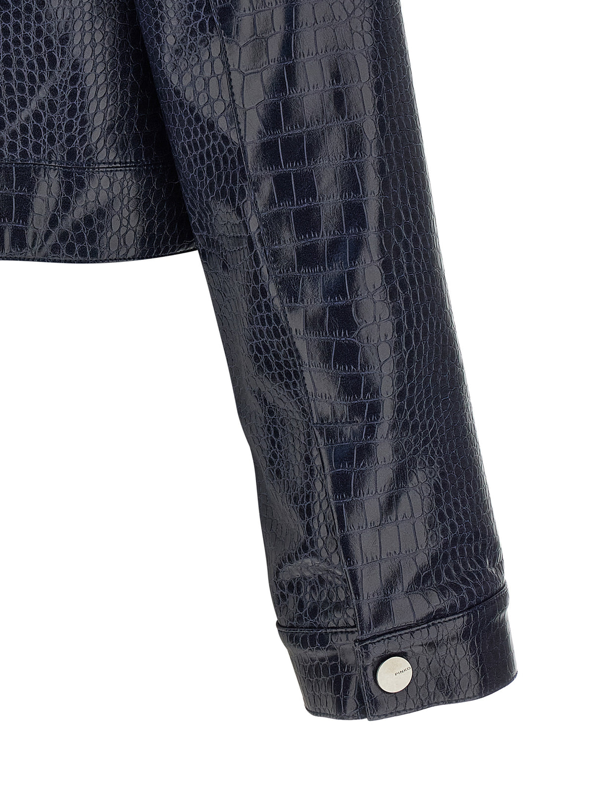 PINKO Blaue Lederjacke aus Viskose