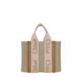 Chloé Beige Leinen Handtasche