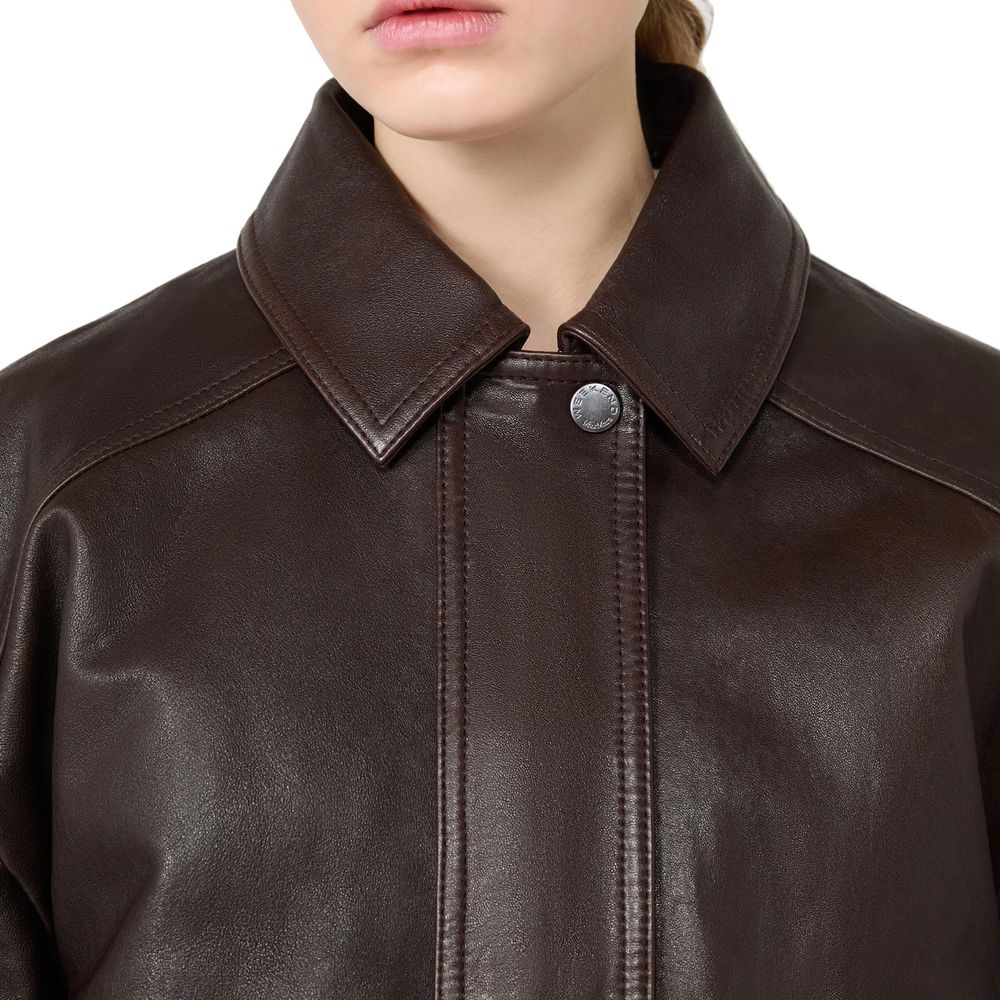 Max Mara Brauner Lammleder-Bomber