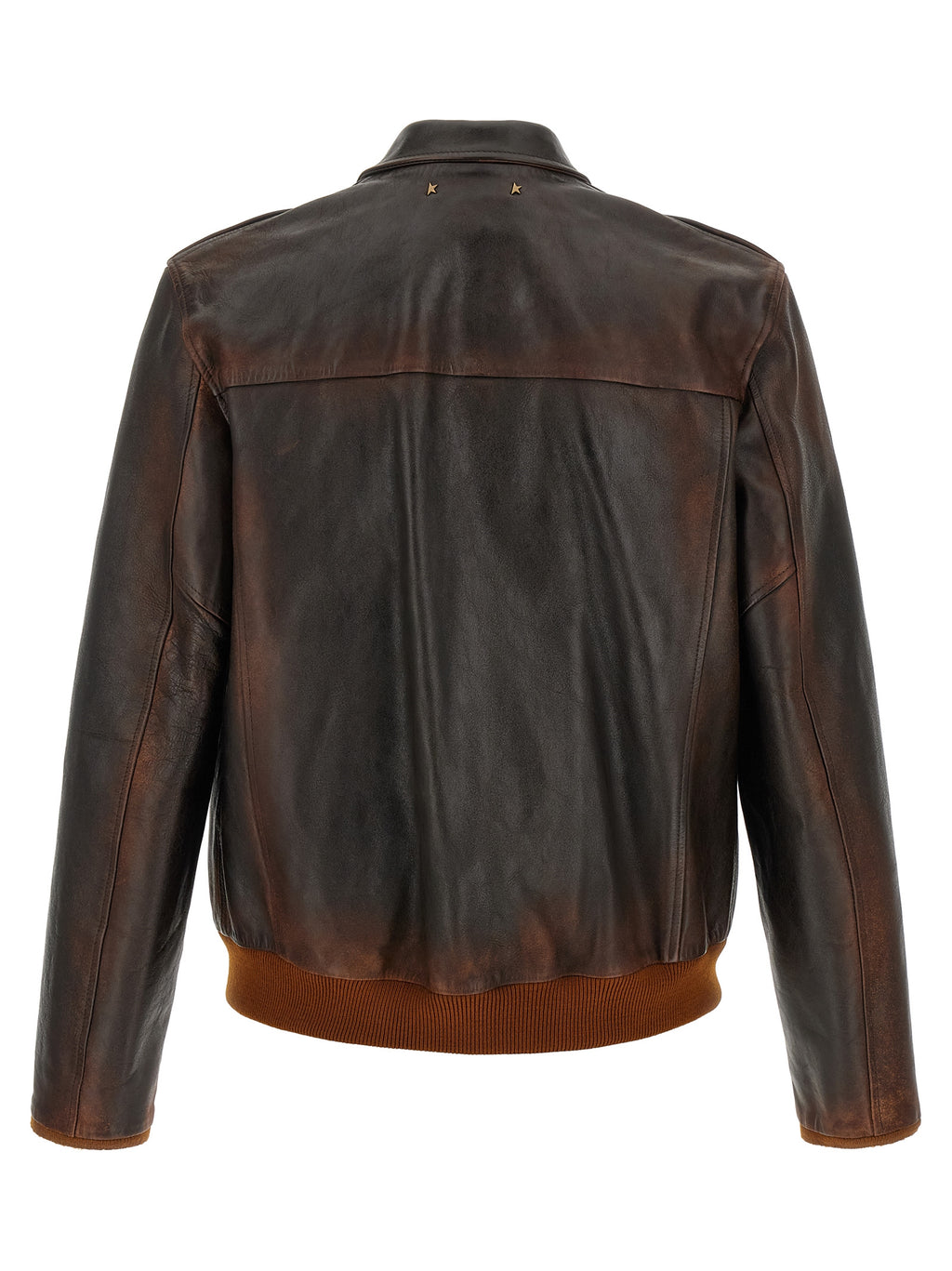 Golden Goose Braune Lederjacke aus Rindsleder