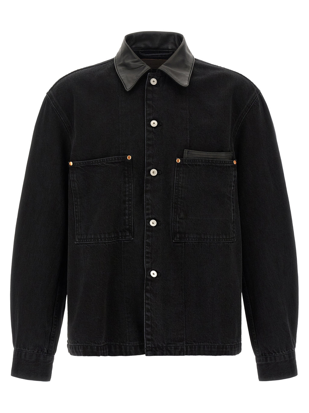 Lemaire Schwarze Baumwoll-Denimjacke