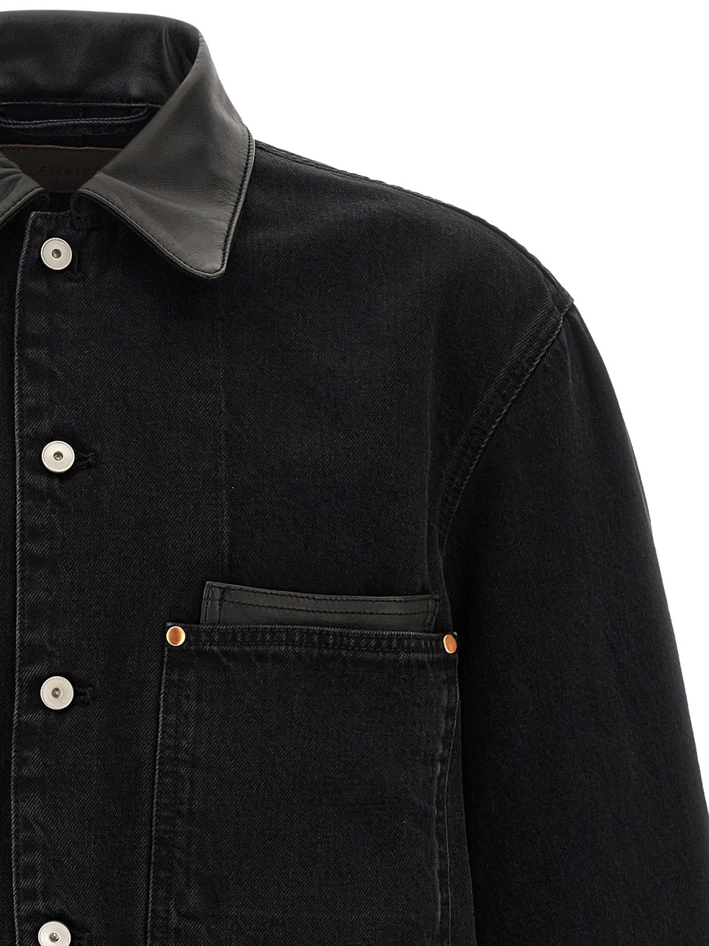 Lemaire Schwarze Baumwoll-Denimjacke