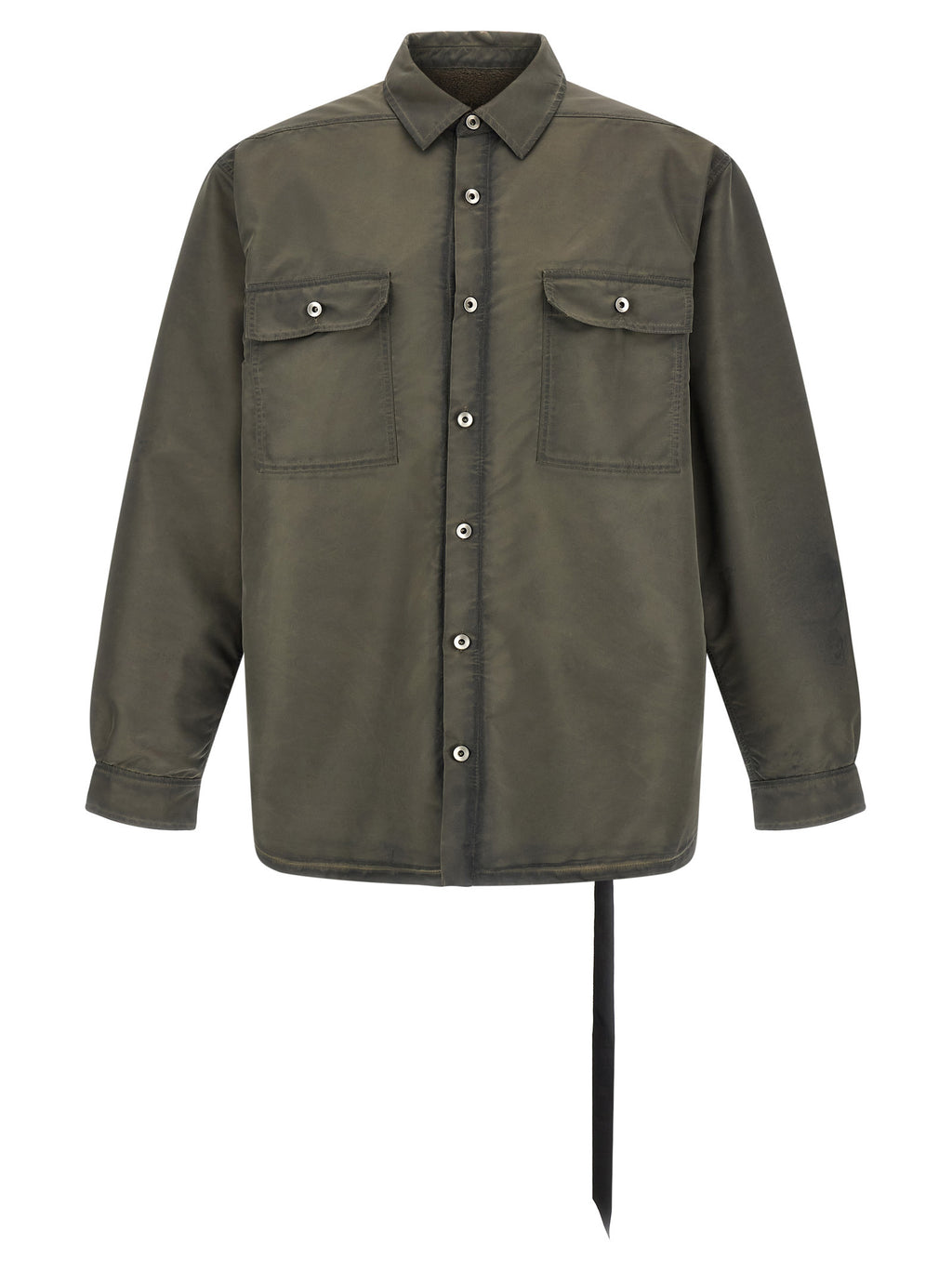 DRKSHDW Graue Nylon-Jacke in voller Länge