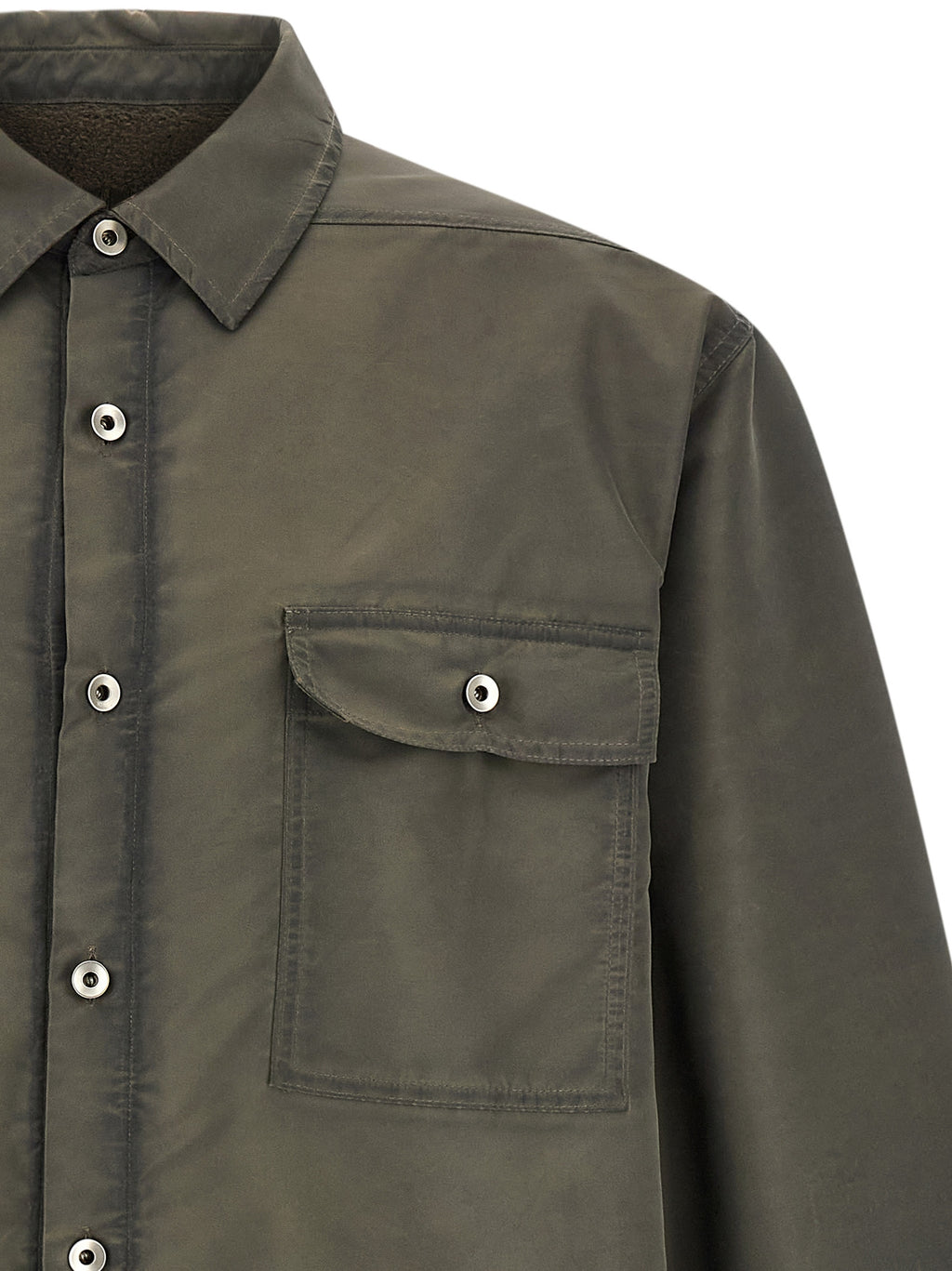 DRKSHDW Graue Nylon-Jacke in voller Länge