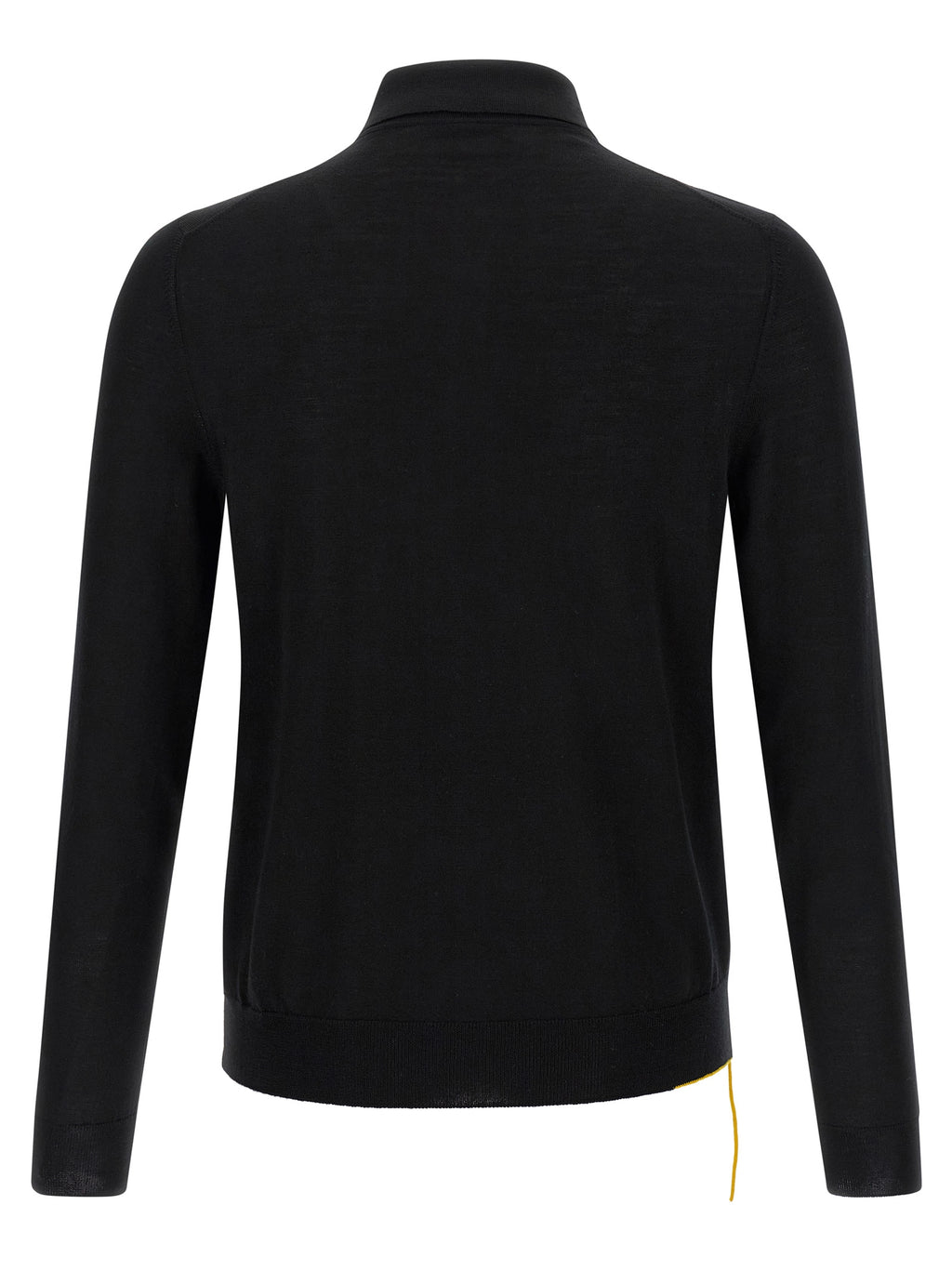 Fendi Schwarzes Poloshirt aus reiner Schurwolle