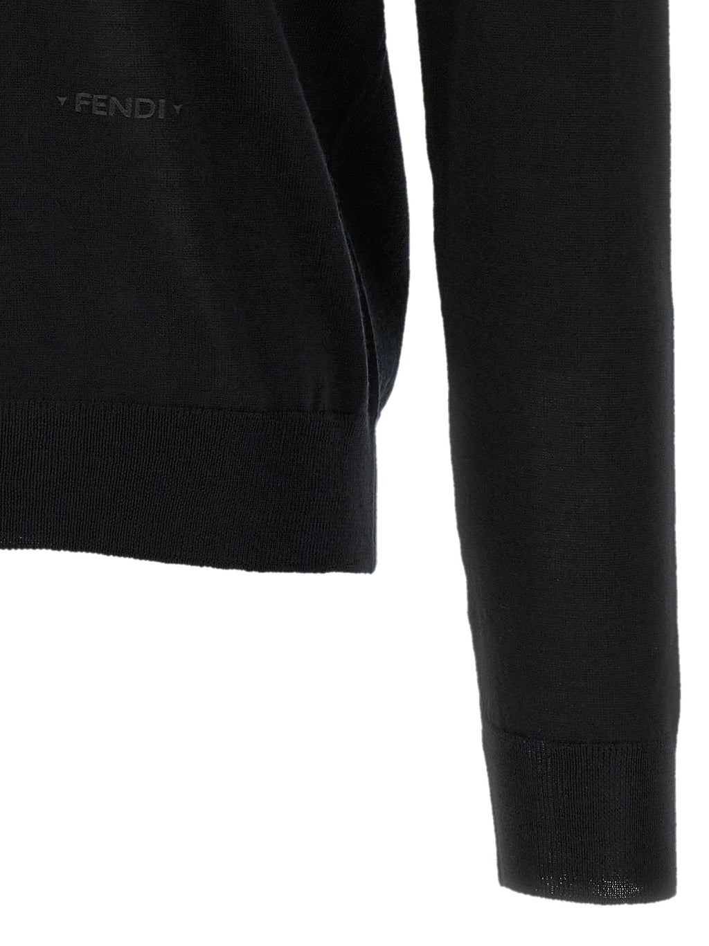 Fendi Schwarzer Cardigan aus Schurwolle