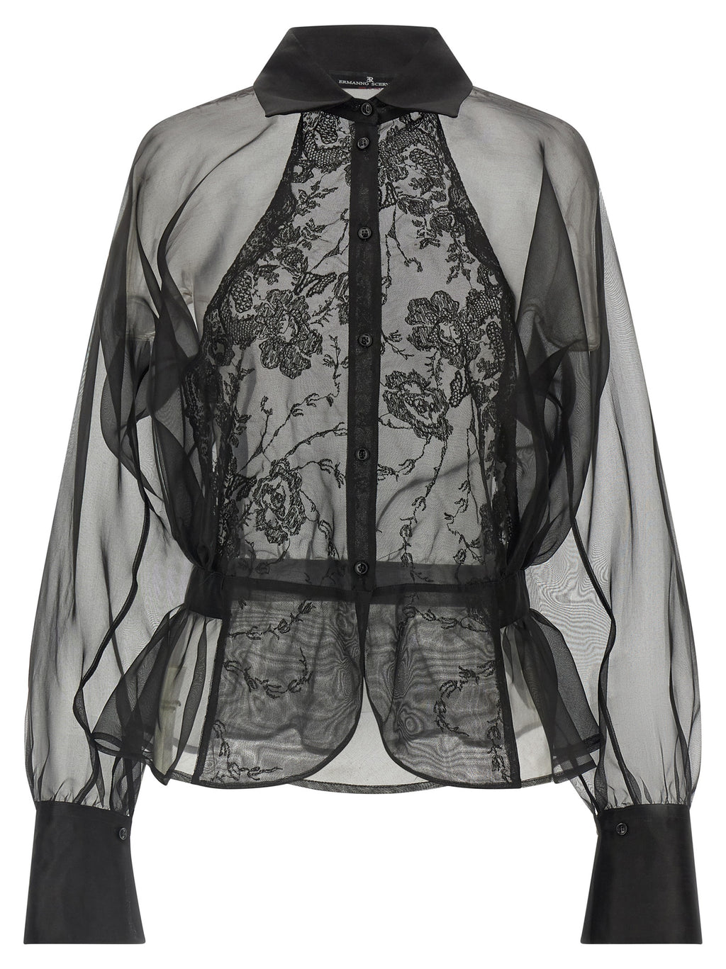 Ermanno Scervino Schwarze Seidenbluse