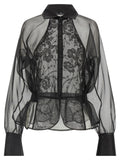 Ermanno Scervino Schwarze Seidenbluse