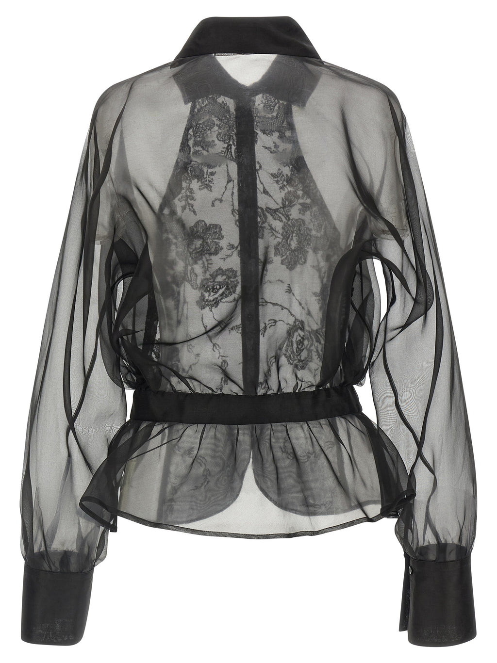 Ermanno Scervino Schwarze Seidenbluse