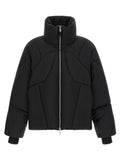Thom Krom Schwarze Nylon-Jacke in voller Länge