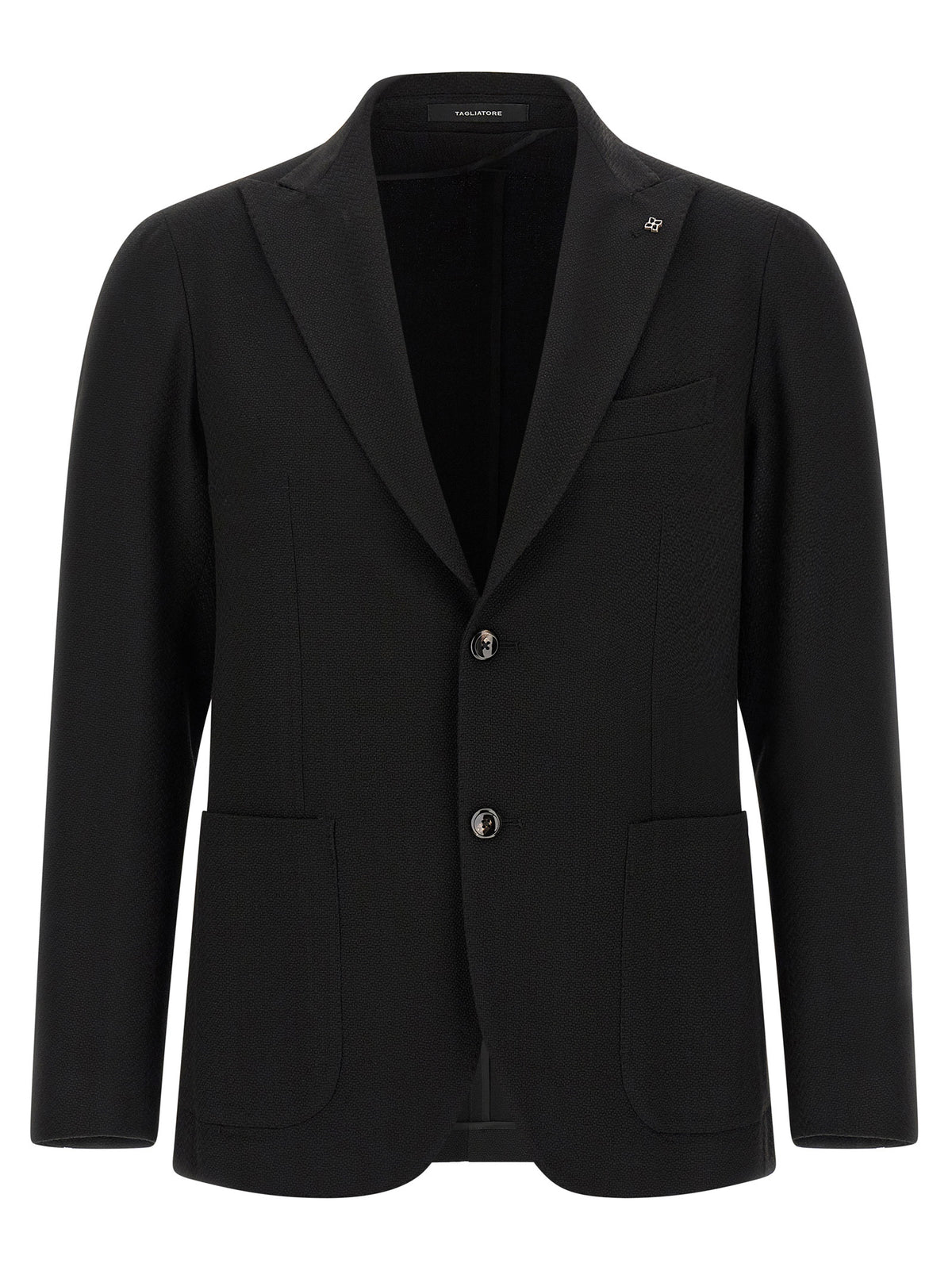 Tagliatore Schwarzer Blazer aus reiner Schurwolle