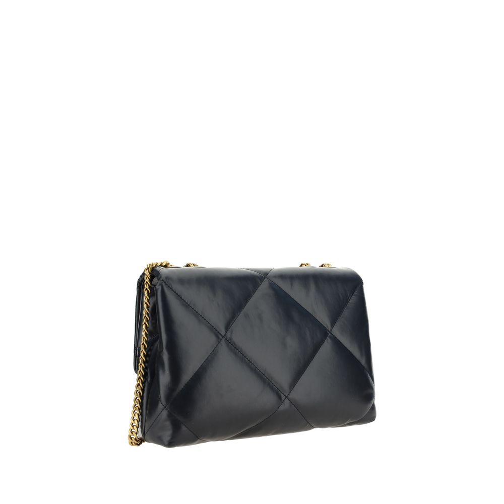 Tory Burch Schwarze Lammleder Schultertasche Ovis Aries