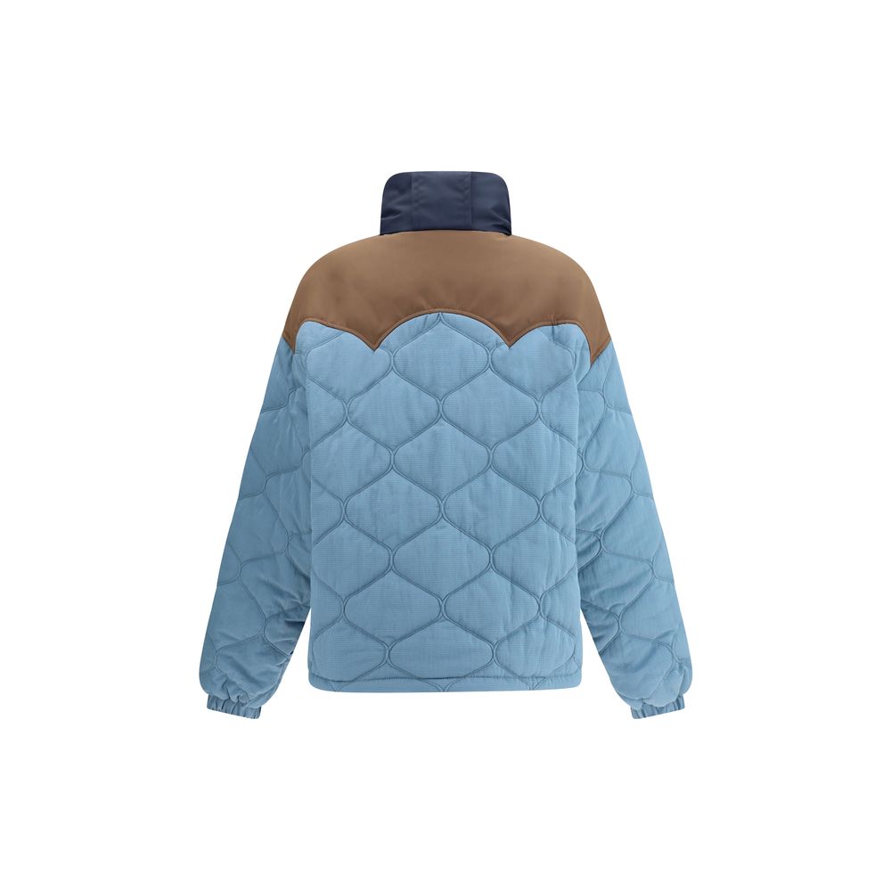 MARBELL Blaue Polyamid-Jacke in voller Länge