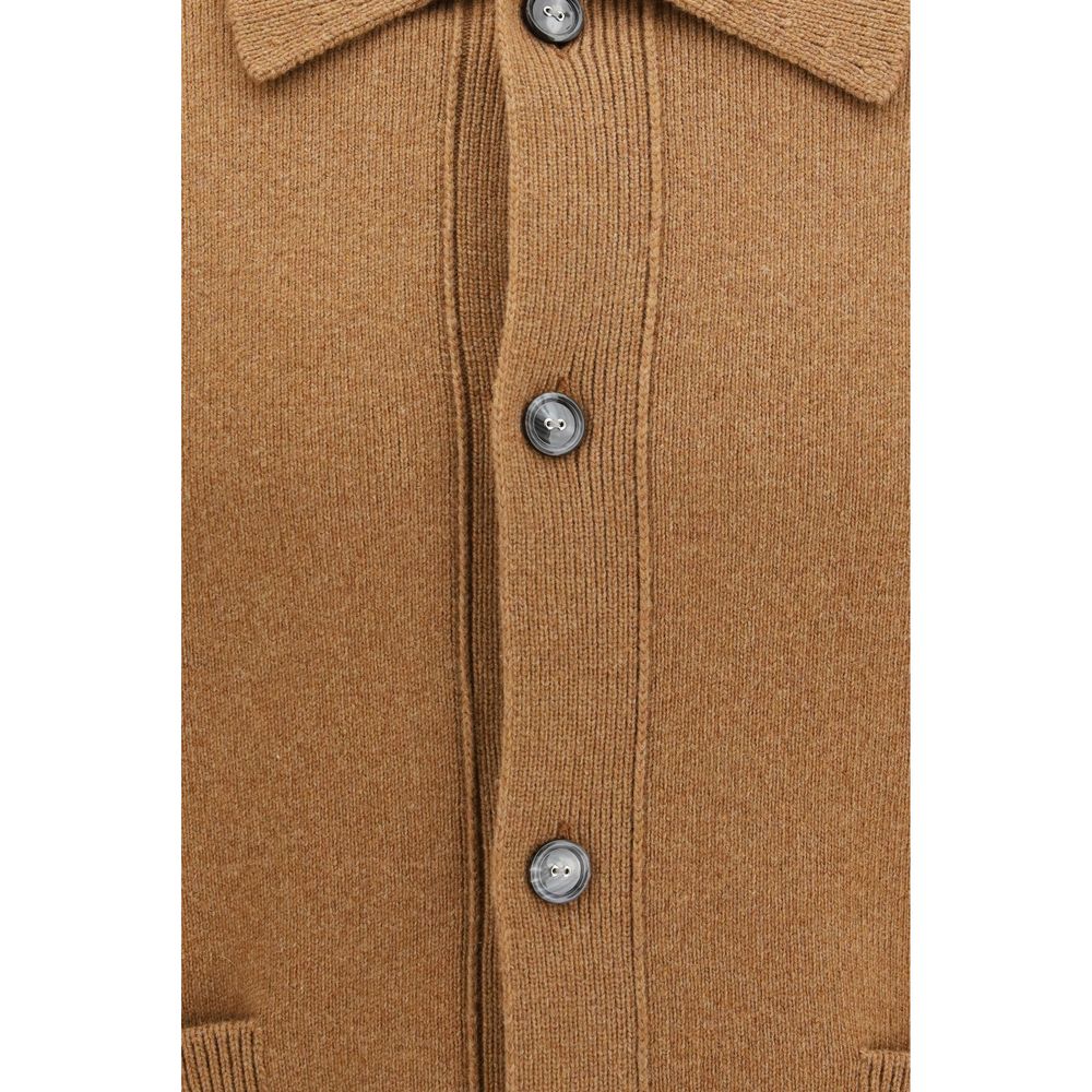Ami Paris Brauner Woll Cardigan Oves Aries