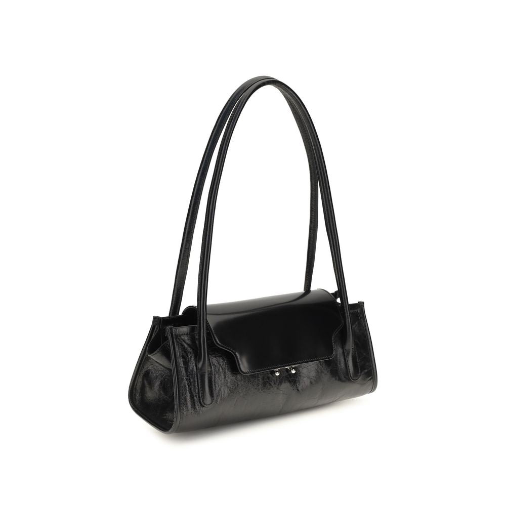 Marni Schwarze Bos Taurus Kalbsleder Schultertasche