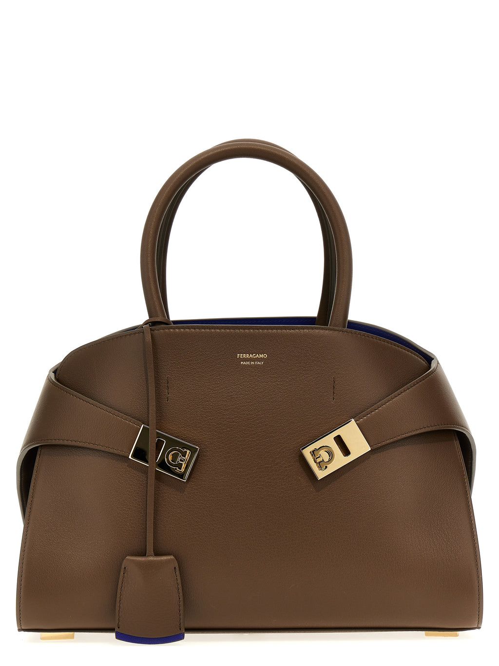 Ferragamo Braune Kalbsleder-Handtasche