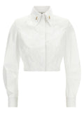 Elisabetta Franchi Weiße Baumwollbluse
