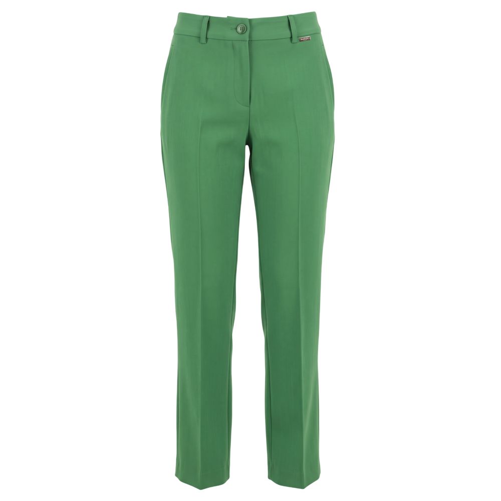 Baldinini Trend Grüne Damen-Hose aus Polyester