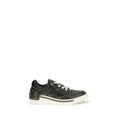 Fendi Schwarze Bos Taurus Kalbsleder Low-Top-Sneaker