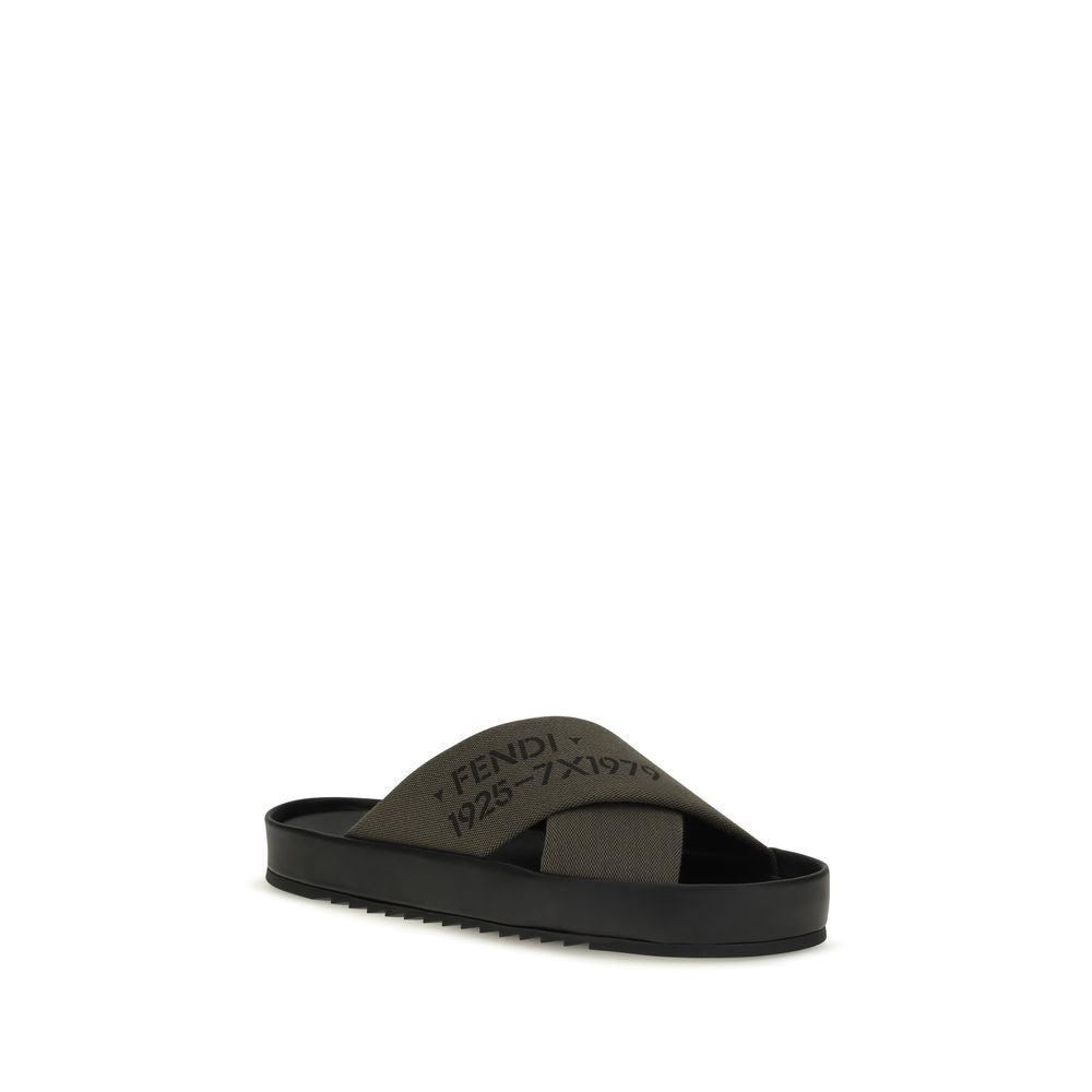 Fendi Zweifarbige Polyester-Sandalen