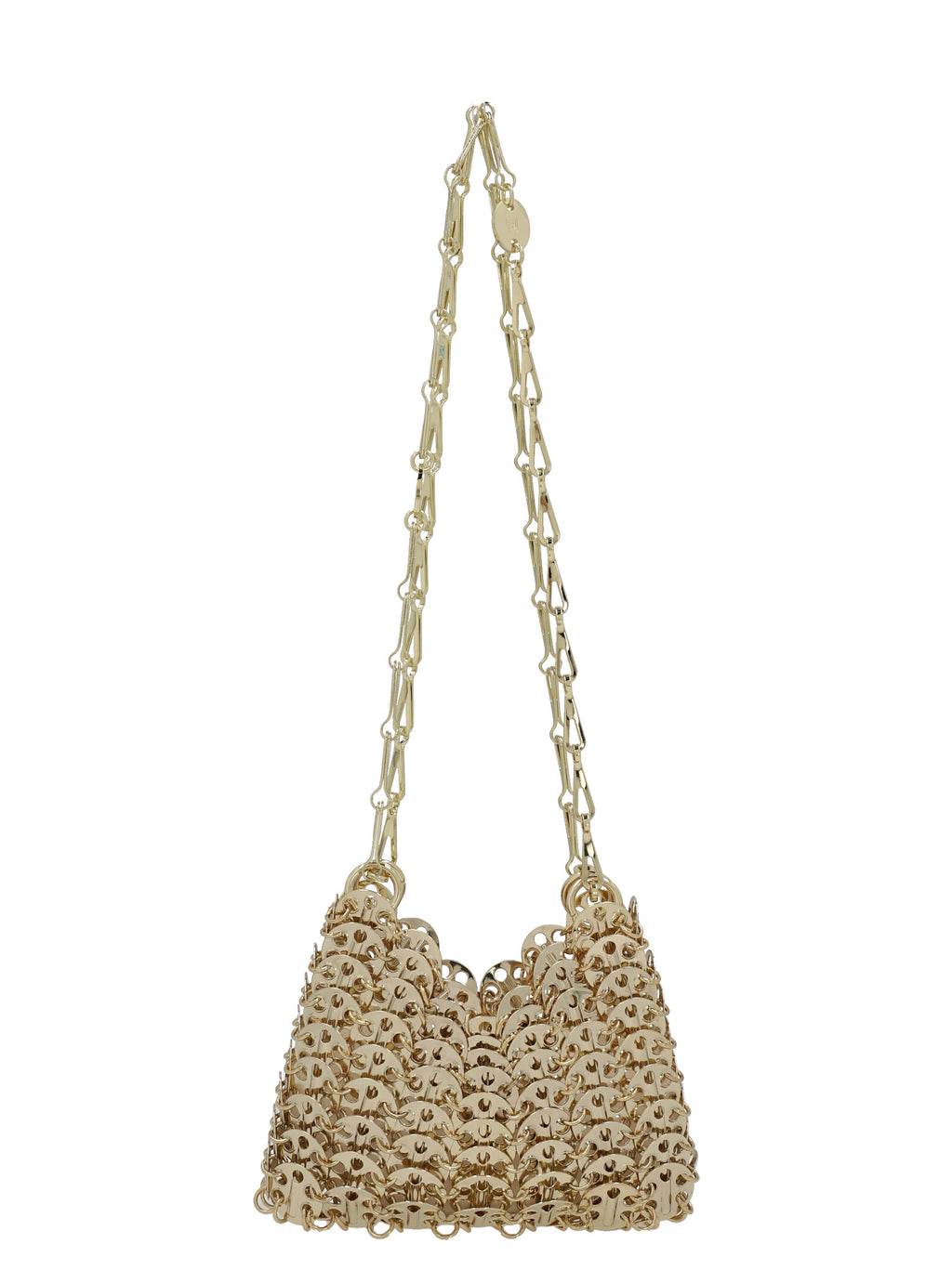 Paco Rabanne Gold Messing Schultertasche