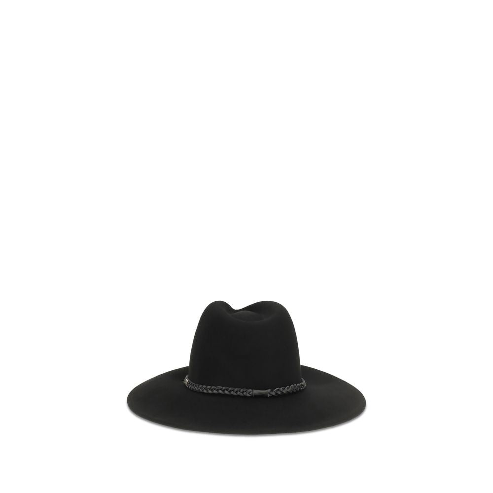 Barbour Schwarzer Oves Aries Fedora aus Wolle
