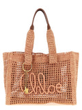 Chloé Mehrfarbige Raffia-Tragetasche