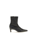 Staud Schwarze Ankle Boots aus Kalbsleder Bos Taurus
