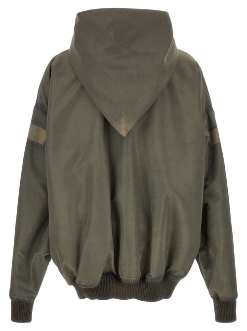 Rick Owens Graue Jacke aus Nylon