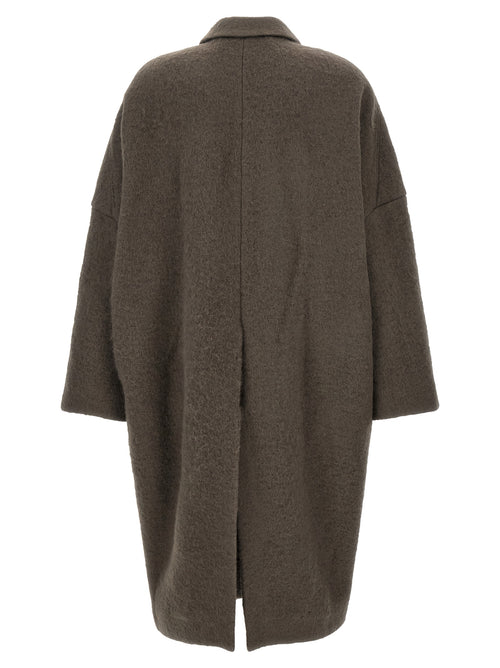 Rick Owens Grauer Marabou-Mantel