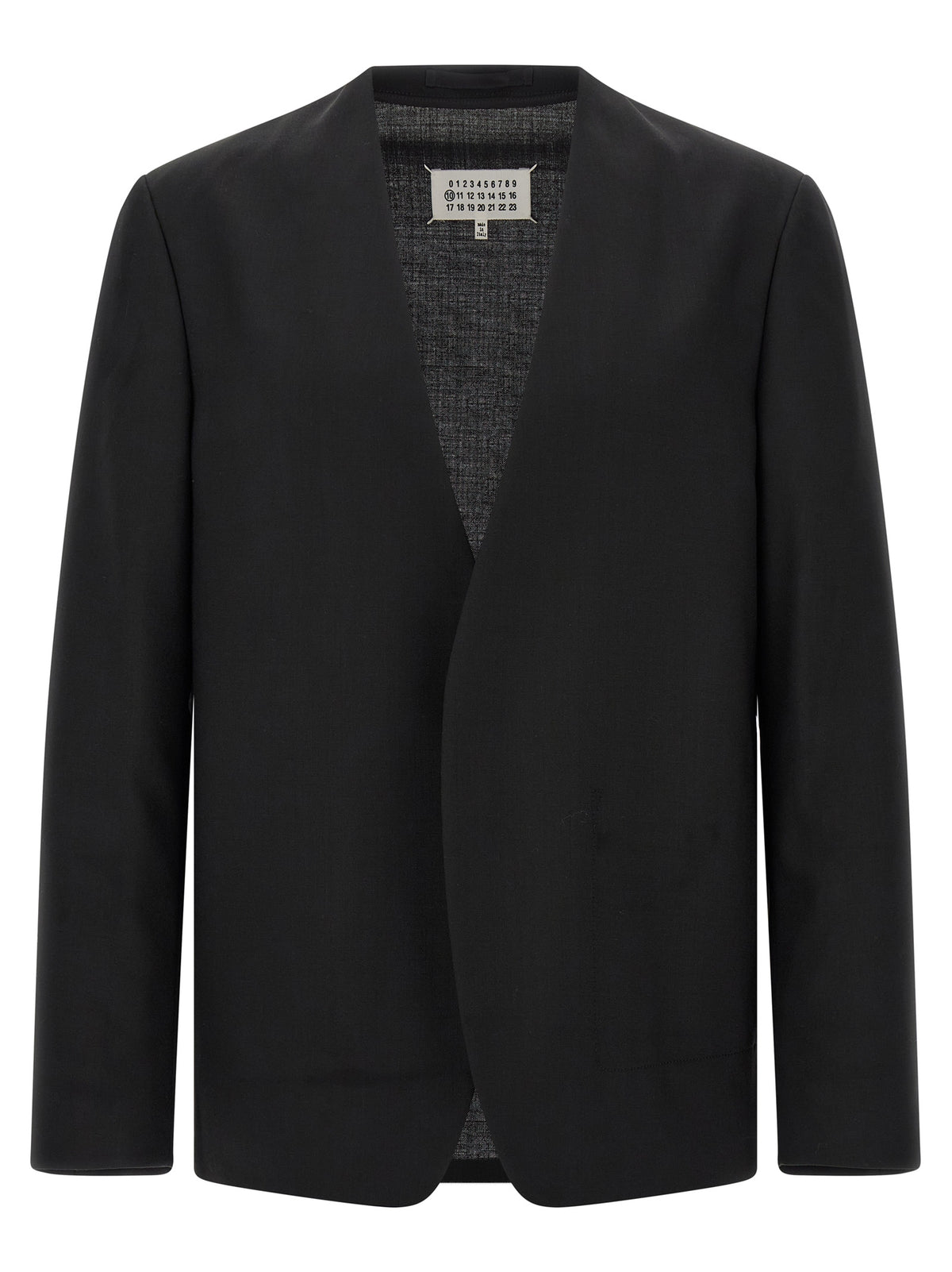 Maison Margiela Schwarzer Blazer aus reiner Schurwolle