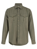 Brunello Cucinelli Zweifarbige Baumwollbluse
