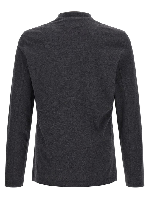 Brunello Cucinelli Graues Baumwoll-T-Shirt
