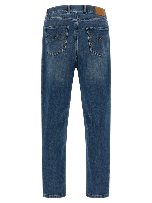 Brunello Cucinelli Blaue Baumwolljeans Denim