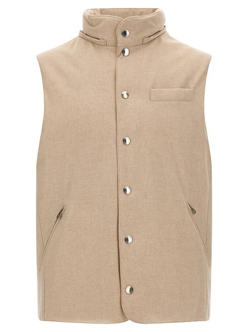 Brunello Cucinelli Beige Woll-Weste
