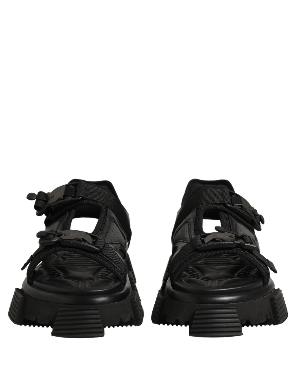 Dolce & Gabbana Schwarze Chunky Sandalen für Herren mit Logo-Details