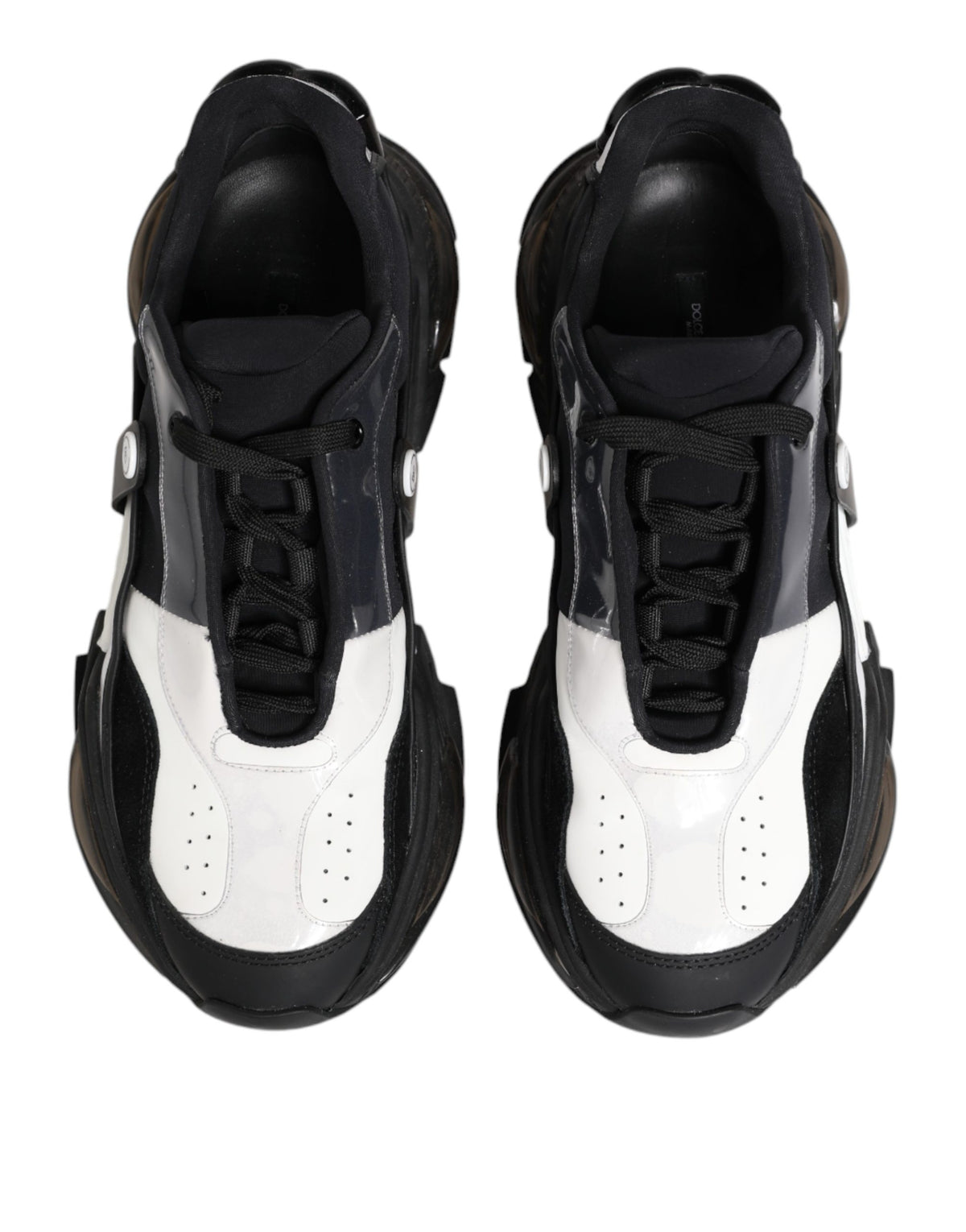 Dolce & Gabbana Weiße Schwarze Logo Airmaster Herren Sneaker Schuhe