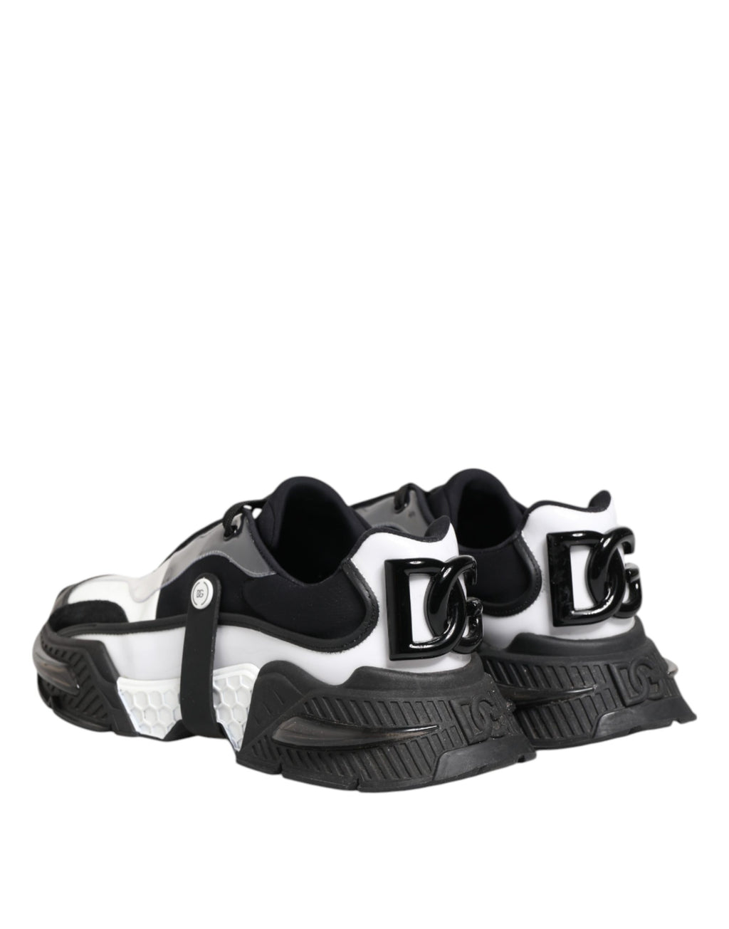 Dolce & Gabbana Weiße Schwarze Logo Airmaster Herren Sneaker Schuhe