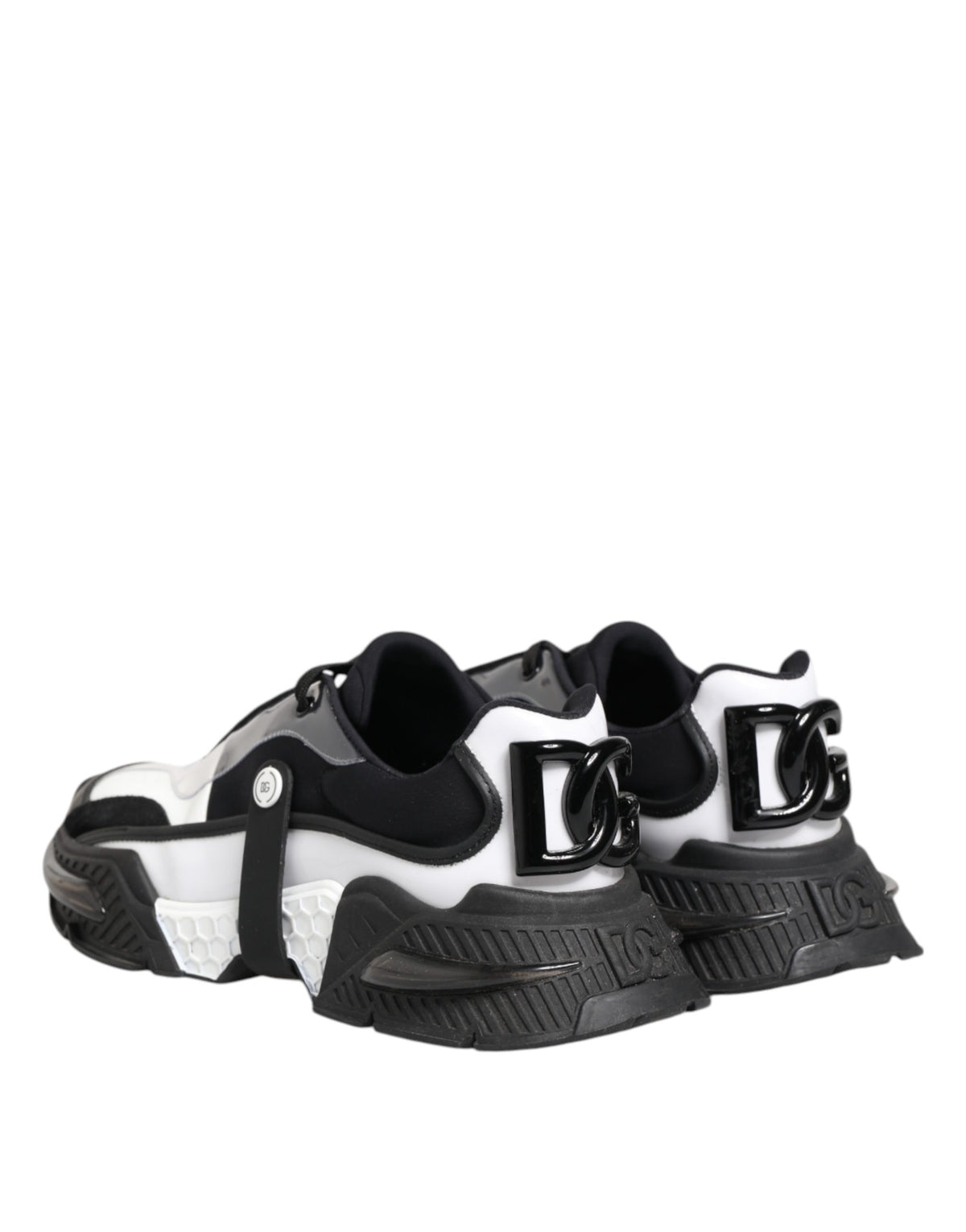 Dolce & Gabbana Weiße Schwarze Logo Airmaster Herren Sneaker Schuhe