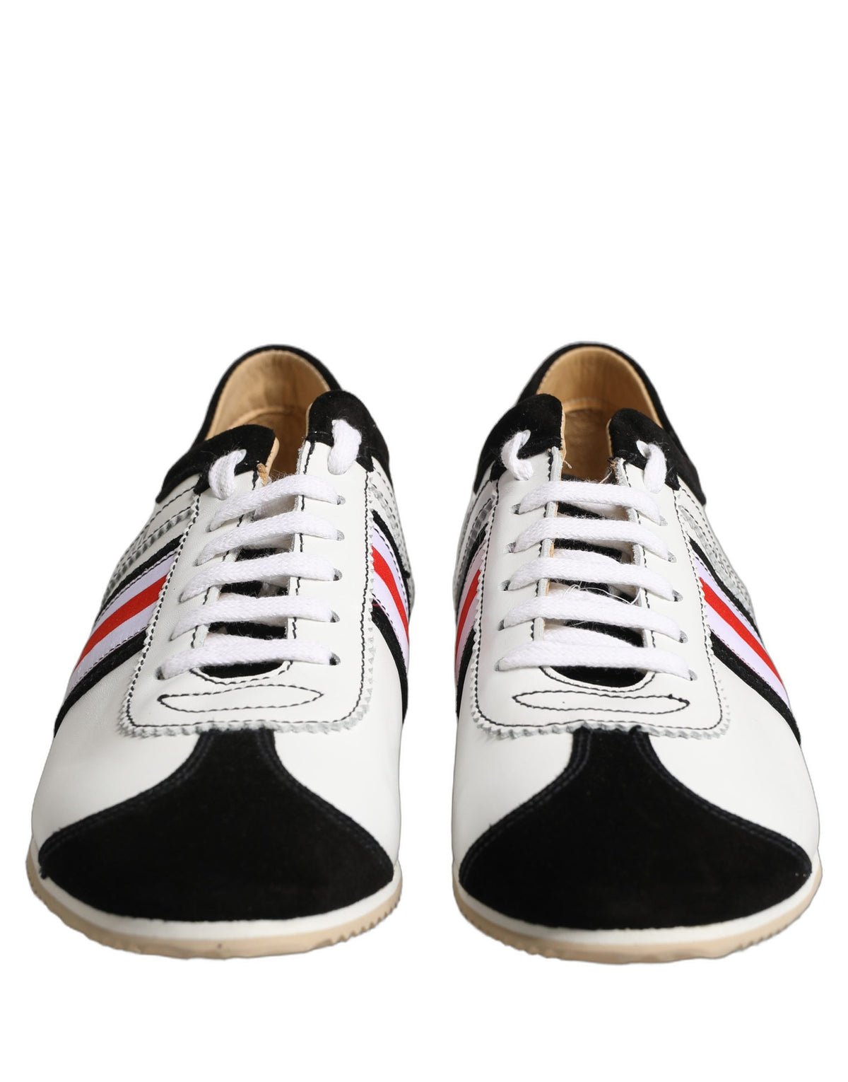 Dolce & Gabbana Weiße Leder Japan Low-Top Sneaker Schuhe