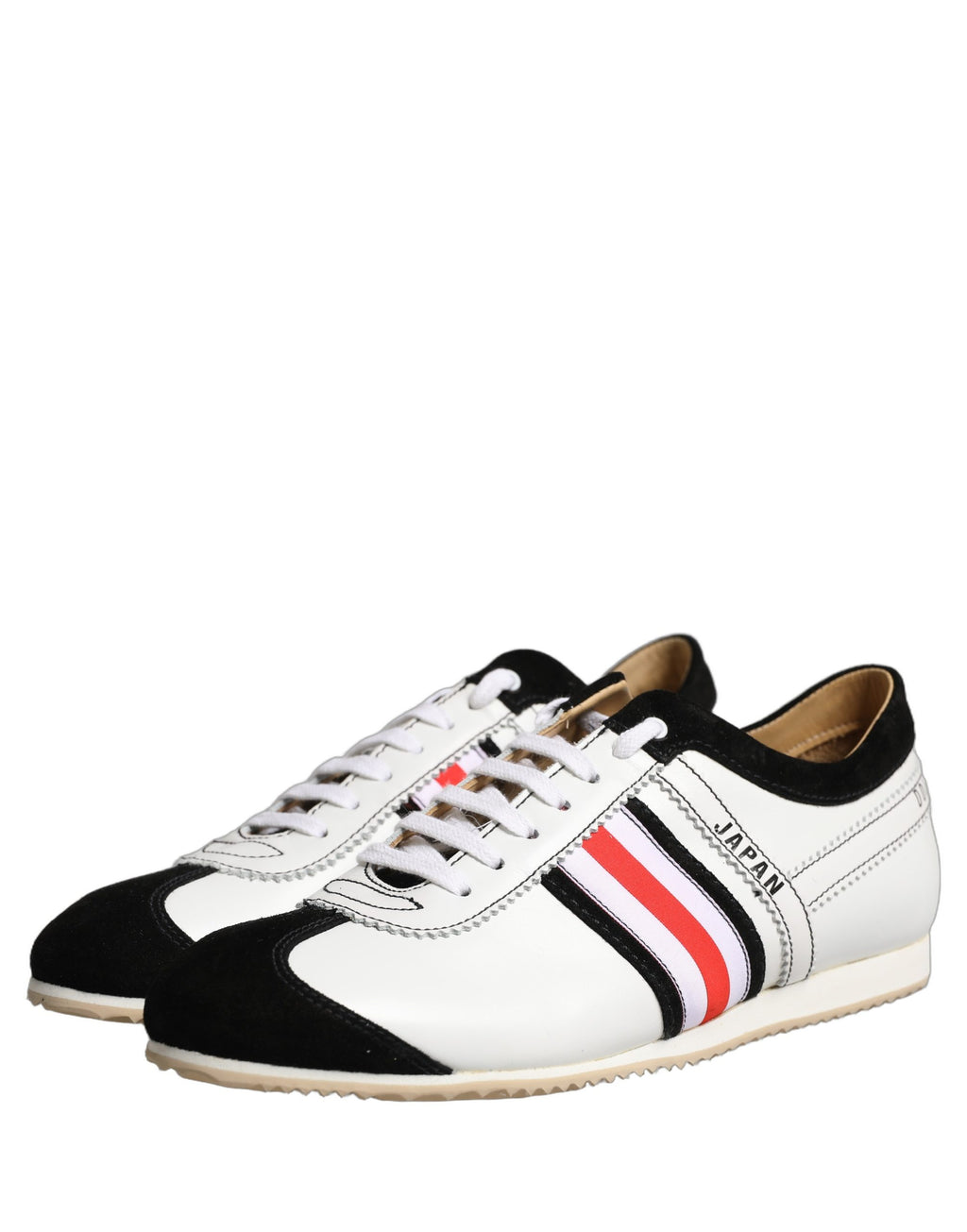 Dolce & Gabbana Weiße Leder Japan Low-Top Sneaker Schuhe