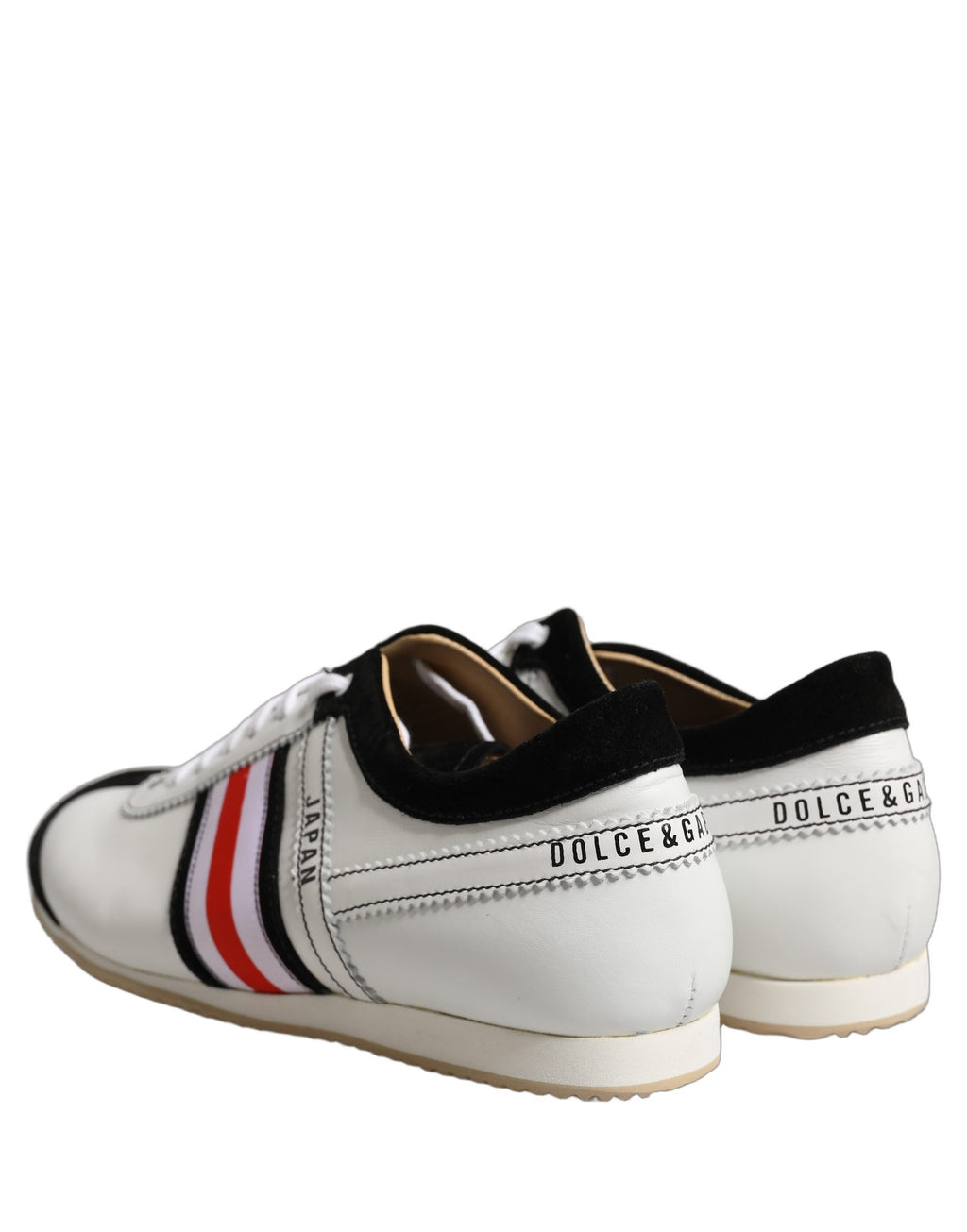 Dolce & Gabbana Weiße Leder Japan Low-Top Sneaker Schuhe