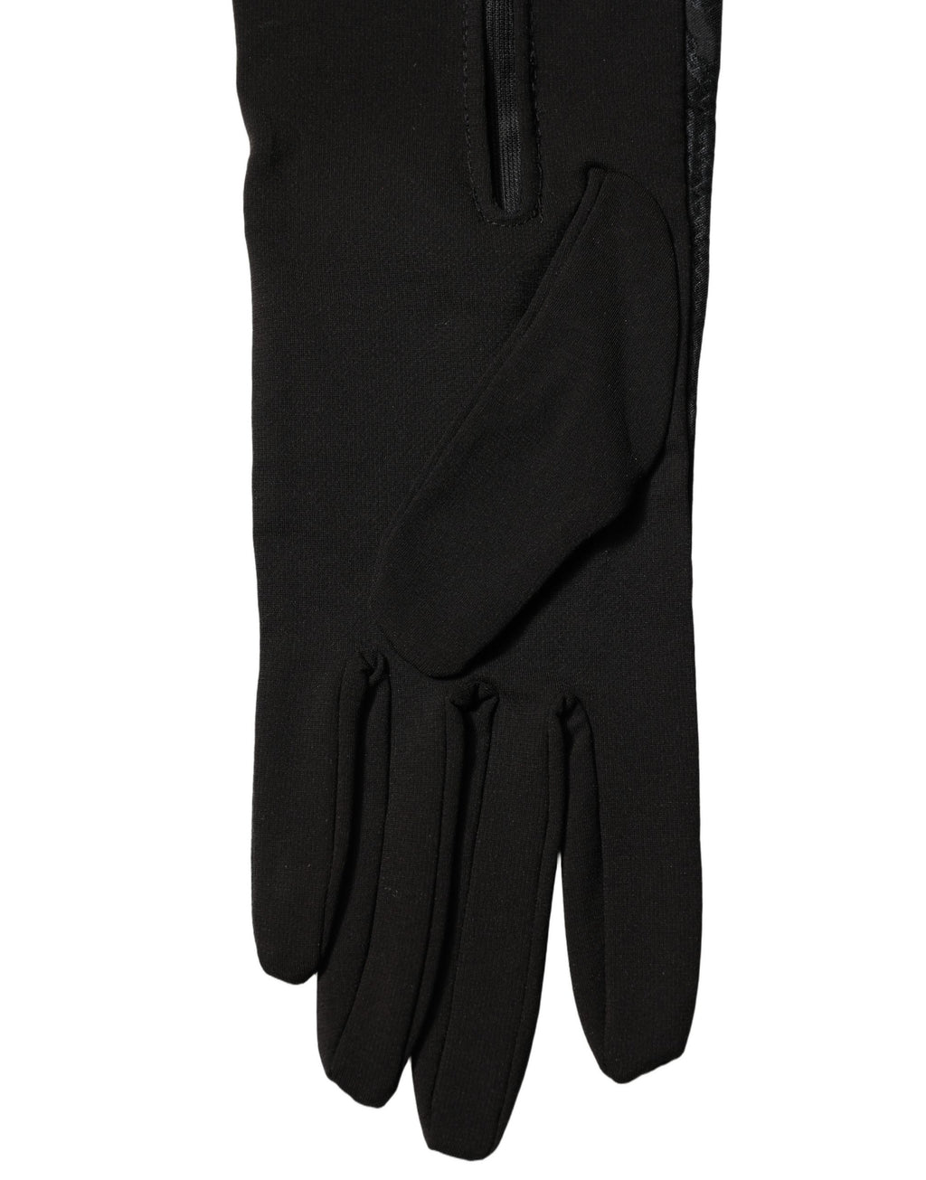 Dolce & Gabbana Schwarze Viskose-Handschuhe in Ellenbogenlänge